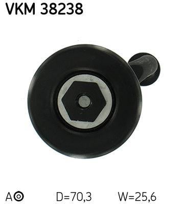 Galet tendeur de courroie d'accessoire SKF ref. VKM 38238